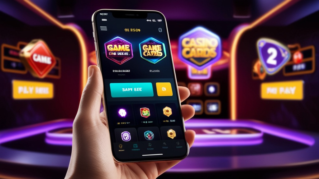 A mobile casino app lobby with clear buttons and quick navigation